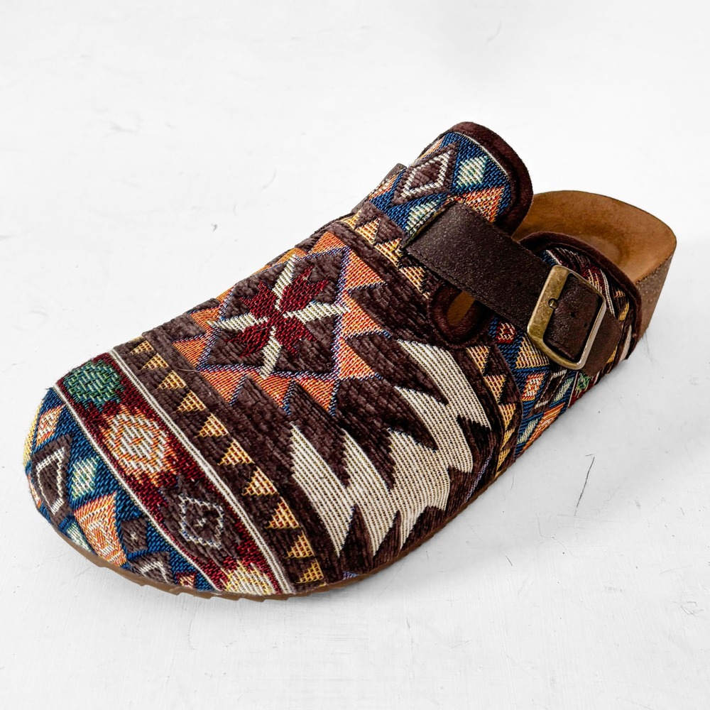 Dirty Laundry Multicolor Patterned Clog Mule with Buckle